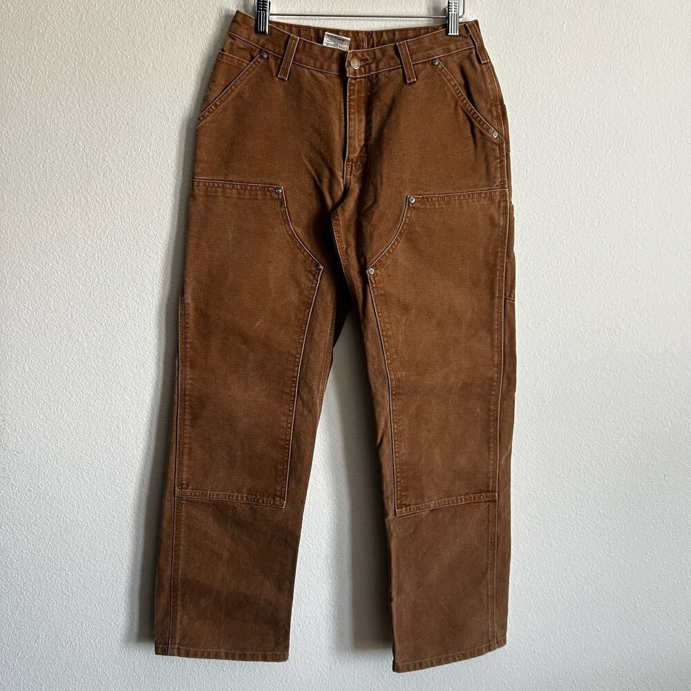 Carhartt WOMENS brown double knee work wear carpenter pants